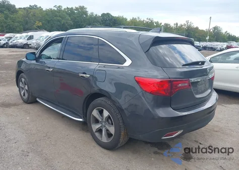 2016 Acura Mdx Acurawatch Plus Package from USA, damaged, VIN 5FRYD4H28GB039787